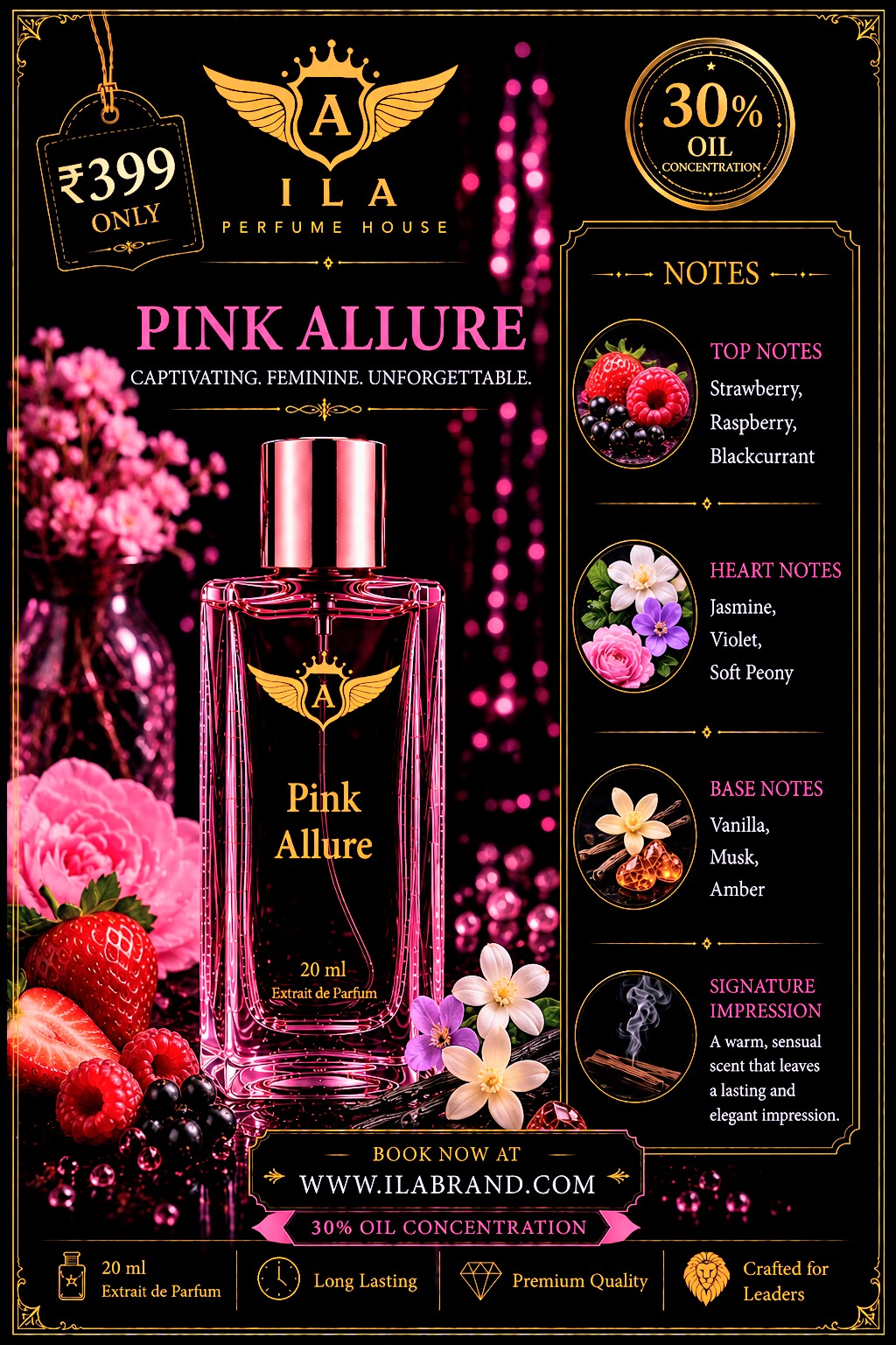 Pink Allure – Premium Perfume (20ml) - Image 2